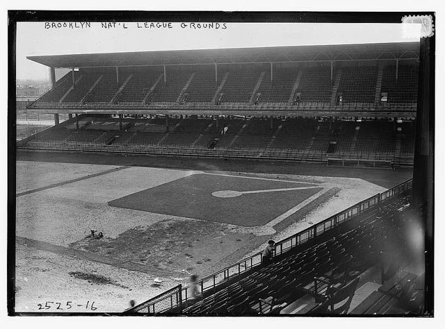 Ebbets Field in Brooklyn in 1913, prior to opening.